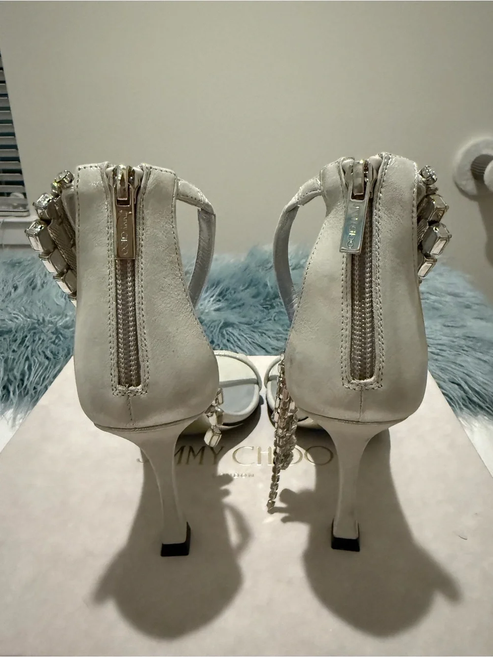 Authentic Jimmy Choo Brand New Verity Heel Silver size 37